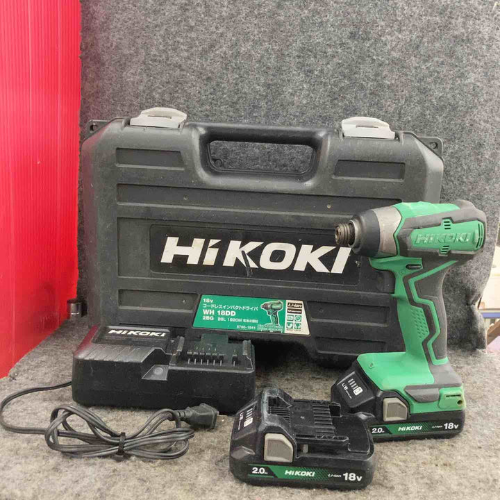 ◇ハイコーキ(HIKOKI ※旧:日立工機) コードレスインパクトドライバー  WH18DD(2BG) ケース(18V2.0Ahバッテリー2個、充電器)【鴻巣店】