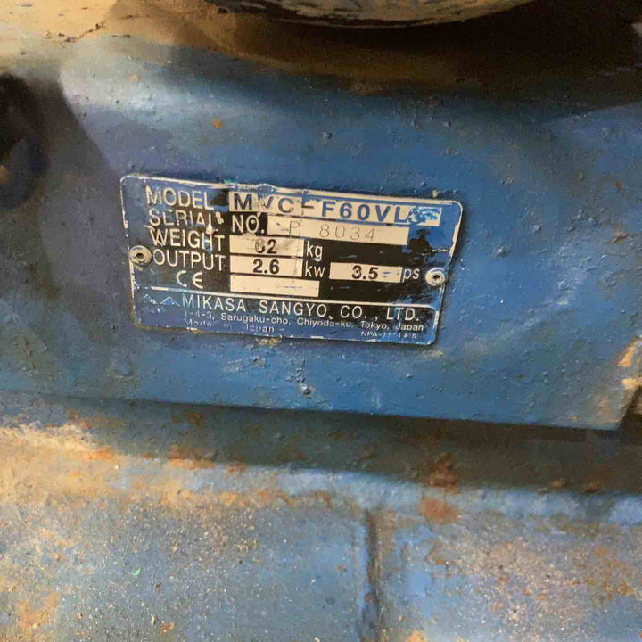 【店頭受取り限定】◇三笠(mikasa) プレートコンパクター MVC-F60VL【八潮店】