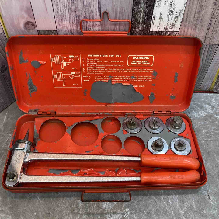 【中古品】RIDGID リジッド モデルK チューブエキスパンダーセット 拡管加工 コマ5個付き【八潮店】