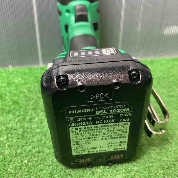 【中古品】◇ハイコーキ(HIKOKI ※旧:日立工機) コードレス振動ドリルドライバー DV12DA(2BS)バッテリー2個、充電器付き【岩槻店】