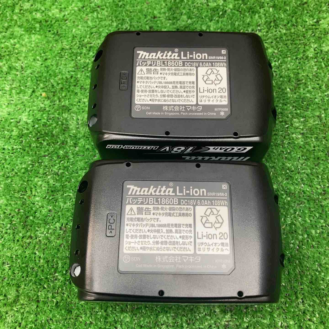 マキタ(makita) リチウムイオンバッテリー 18V/6.0Ah BL1860B 2個セット【川越店】