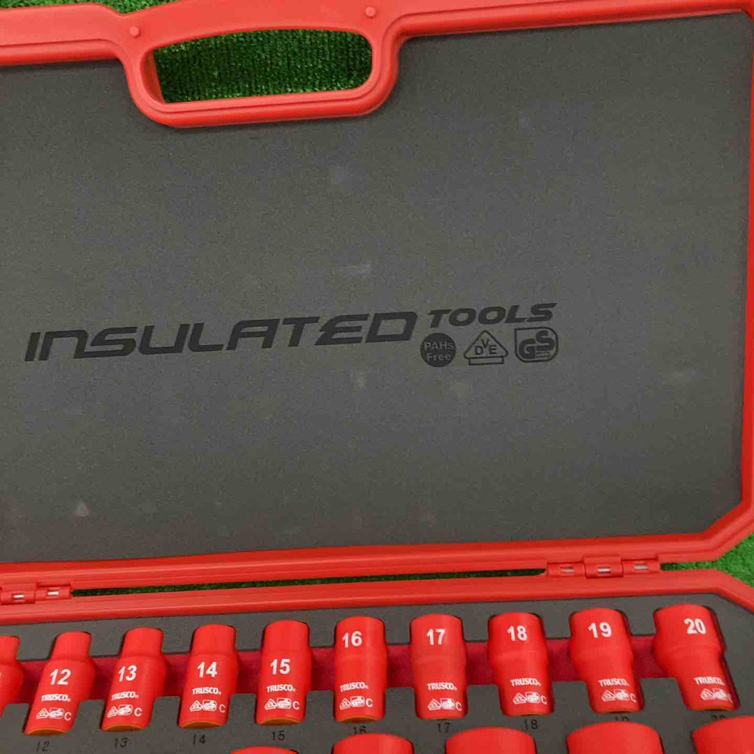 TRUSCO 絶縁ソケットレンチセット【6角タイプ】 差込角12.7mm モデル：TZSW424S【川崎店】