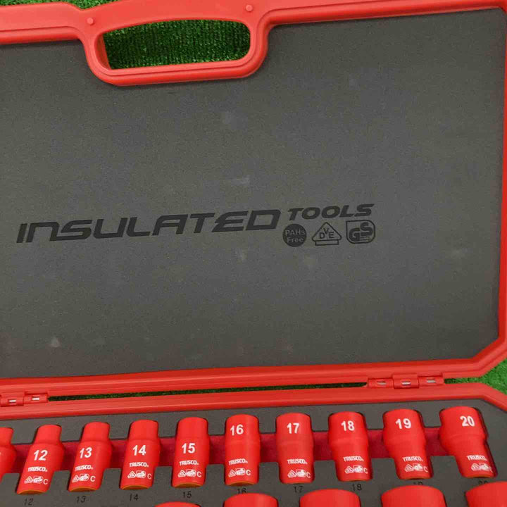 TRUSCO 絶縁ソケットレンチセット【6角タイプ】 差込角12.7mm モデル：TZSW424S【川崎店】