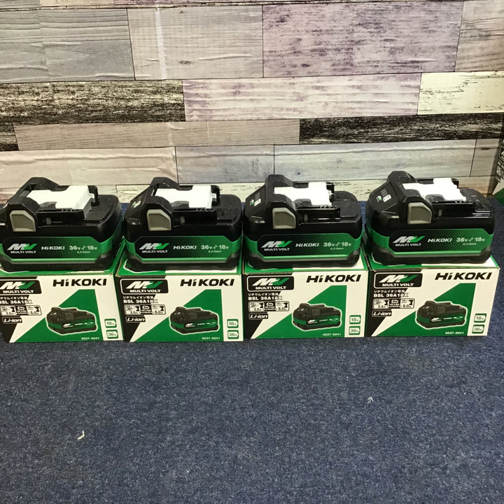 ⑥ハイコーキ(HIKOKI ※旧:日立工機) リチウムイオンバッテリー 36V/2.5Ah BSL36A18X　4個セット【八潮店】