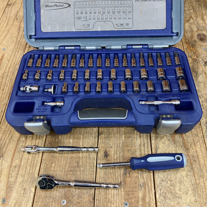 ブルーポイント(BluePoint) ジェネラル 1/4(6.35mm)ソケットセット 47ピース 型式不明【所沢店】