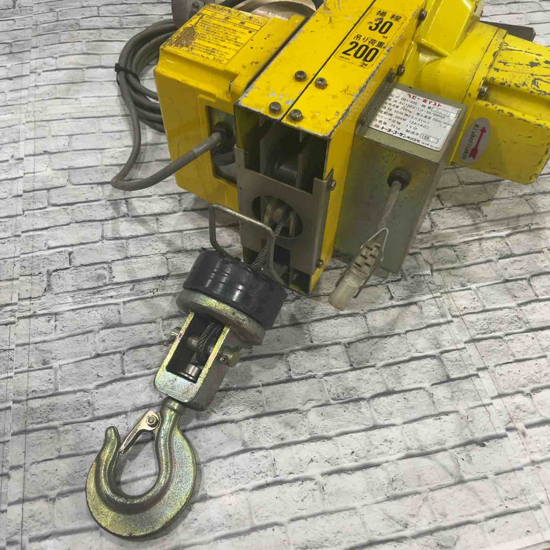 ◇トーヨーコーケン(TKK) 電動ウインチ(ワイヤー) ベビーホイスト BH-930【草加店】