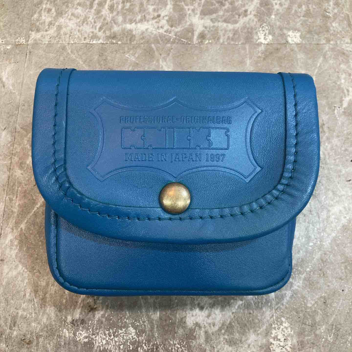 【未使用品】◇ニックス ヌメ革小物ポーチ KNS-100BOX　ブルー【八潮店】