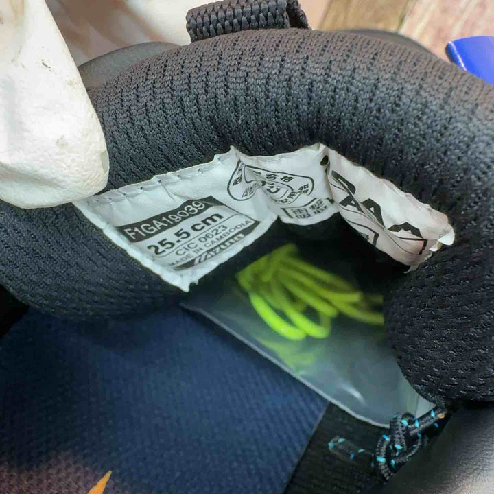 [ミズノ] 安全靴 オールマイティ ES31L 軽量 ゴム紐 JSAA・普通作業用(A種) メンズ ブラック×ライトブルー×ブラック 25.5 cm 3E【八潮店】