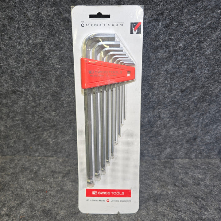 【美品】PB SWISS TOOLS ショートヘッド ロングボール六角レンチセット 2212LH-10CN【桶川店】