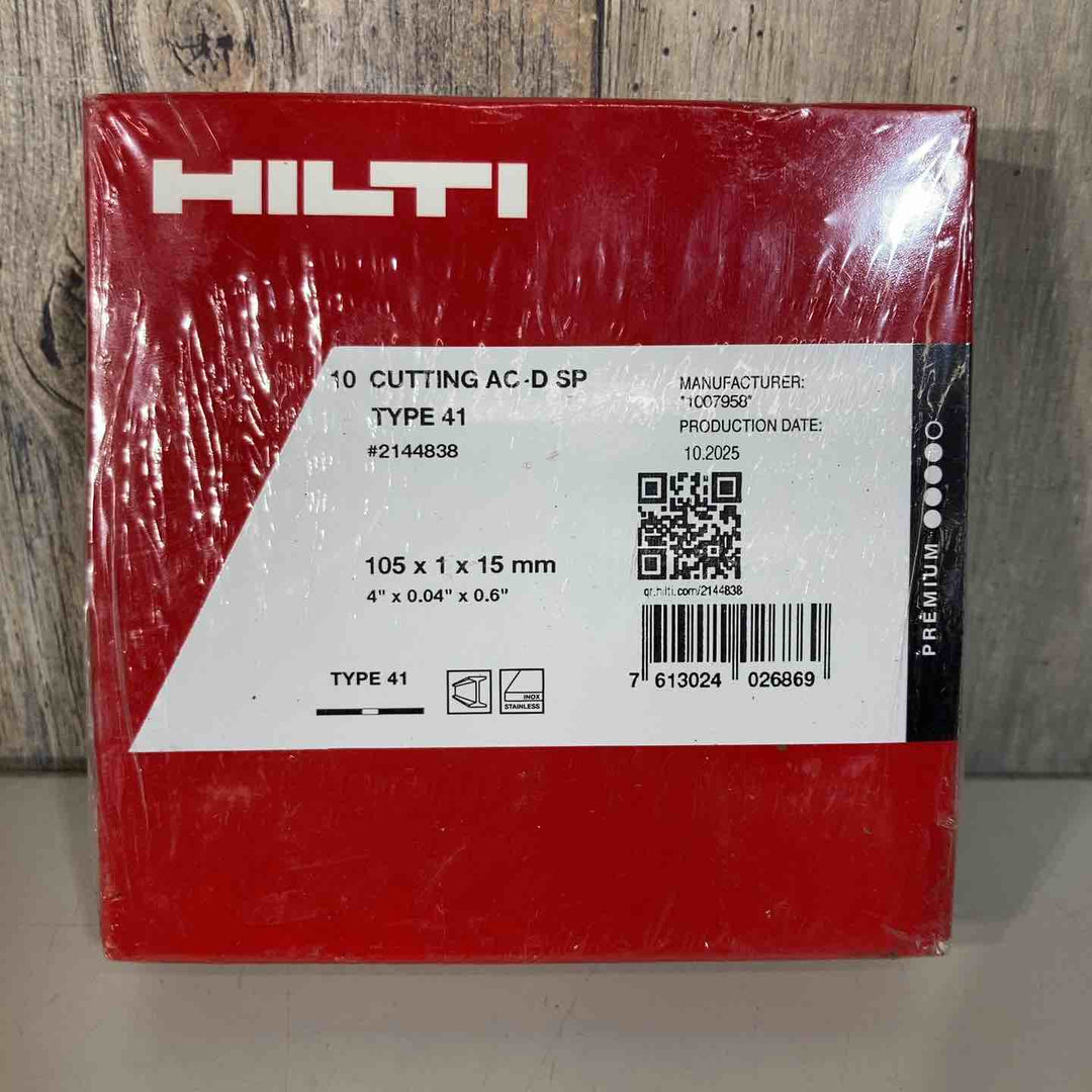 ◇ヒルティ(HILTI) 切断砥石 AC-D SP 105X1.0X15mm TYPE 41 #2144838【戸田店】