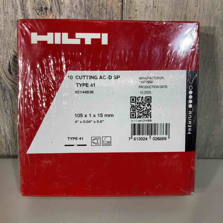 ◇ヒルティ(HILTI) 切断砥石 AC-D SP 105X1.0X15mm TYPE 41 #2144838【戸田店】
