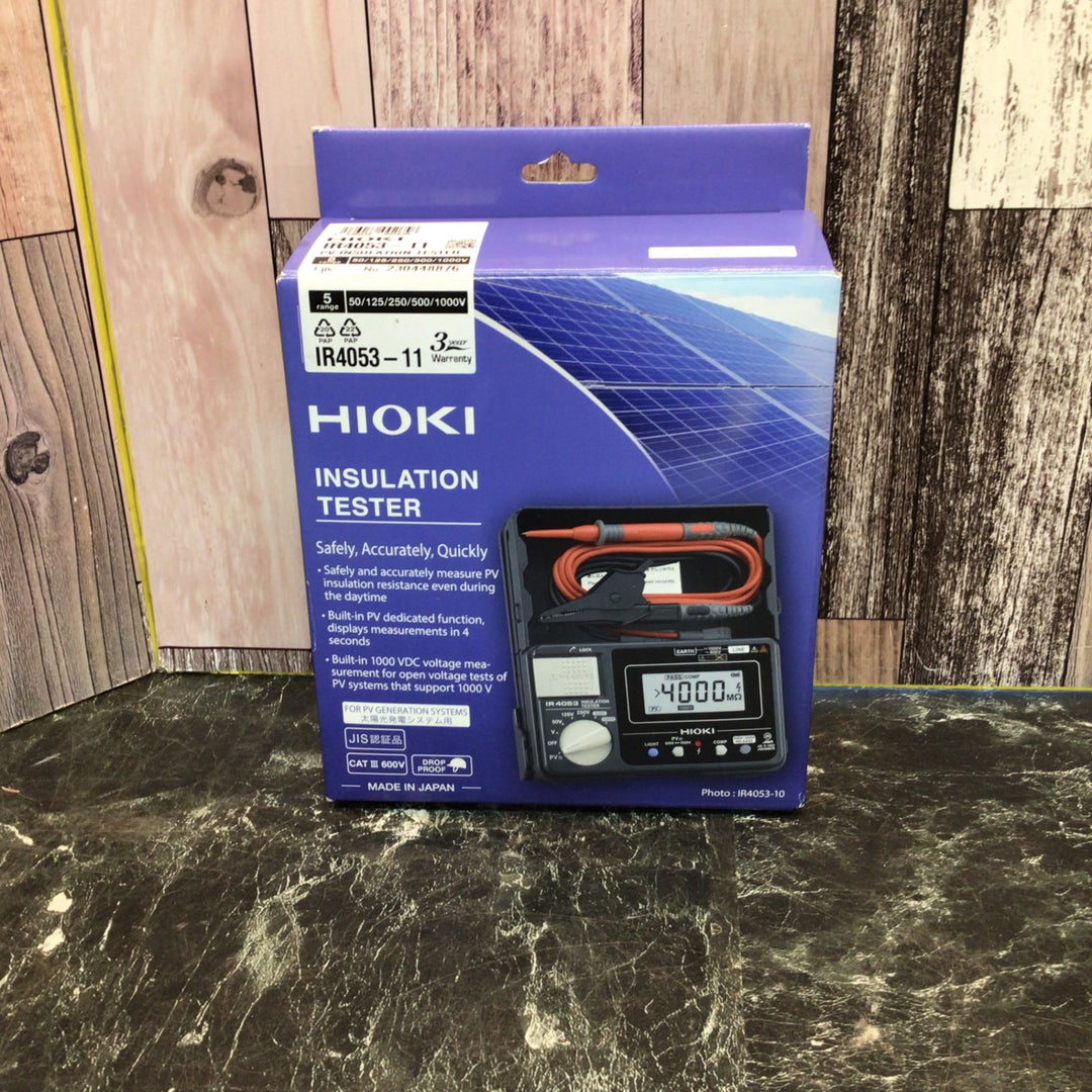 □日置(HIOKI) 太陽光発電システム用絶縁抵抗計 IR4053-11【八潮店】