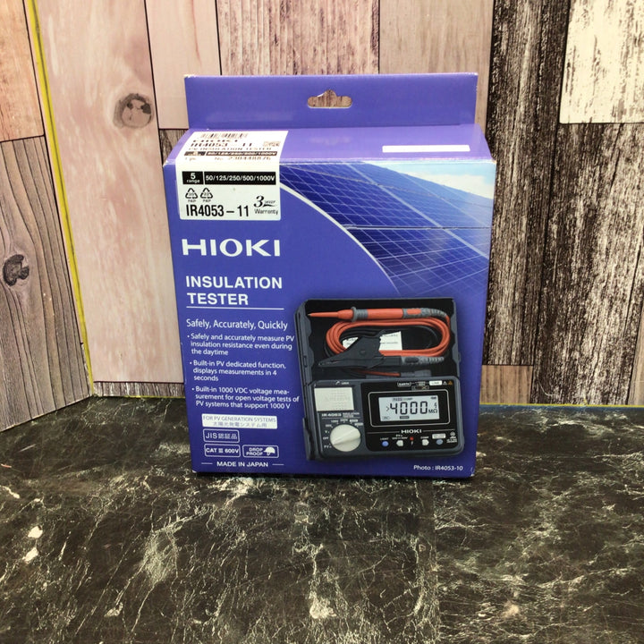 □日置(HIOKI) 太陽光発電システム用絶縁抵抗計 IR4053-11【八潮店】