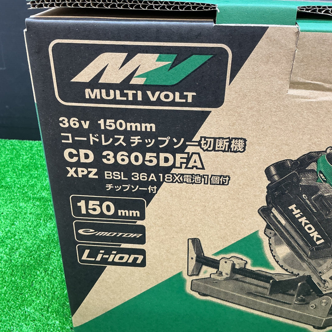 【未使用品】ハイコーキ(HIKOKI ※旧:日立工機) コードレスチップソーカッタ CD3605DFA(XPZ)【電材館越谷店】