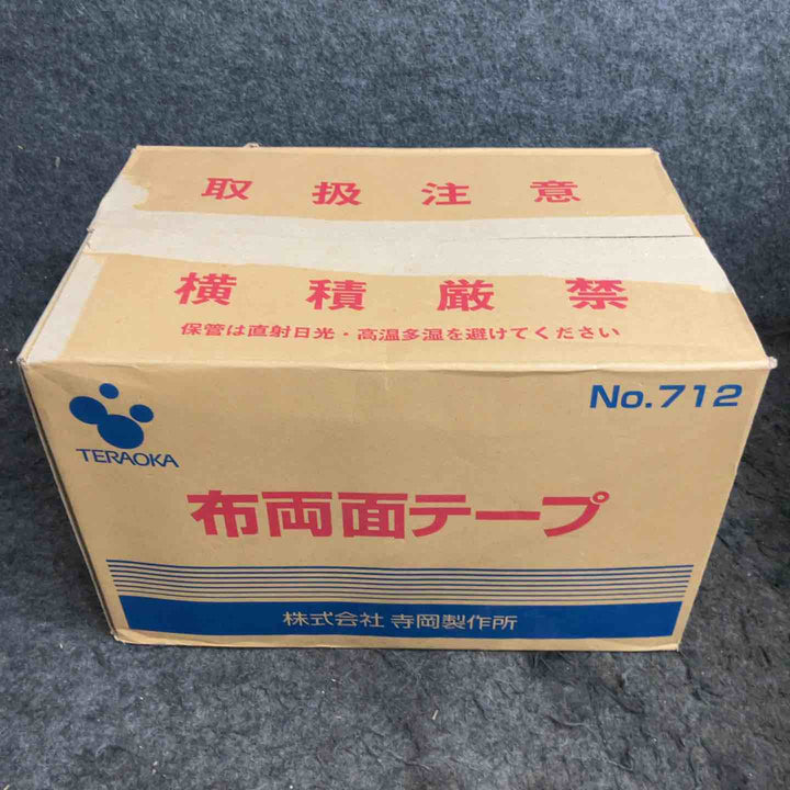 ◇寺岡(TERAOKA) 布両面テープ No.712 厚さ0.4mmｘ幅25mmｘ長さ15ｍ 60巻入【鴻巣店】