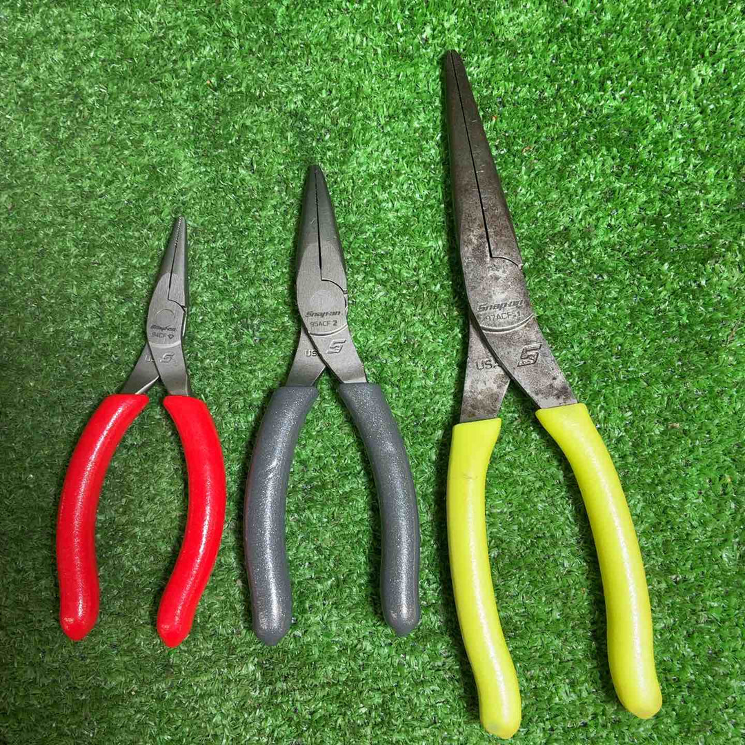 Snap-on スナップオン ニードルノーズプライヤー 94CF、95ACF、97ACF、ベントニードルプライヤー 495CF、ダックビルプライヤー 61ACP、ニッパー【藤沢店】