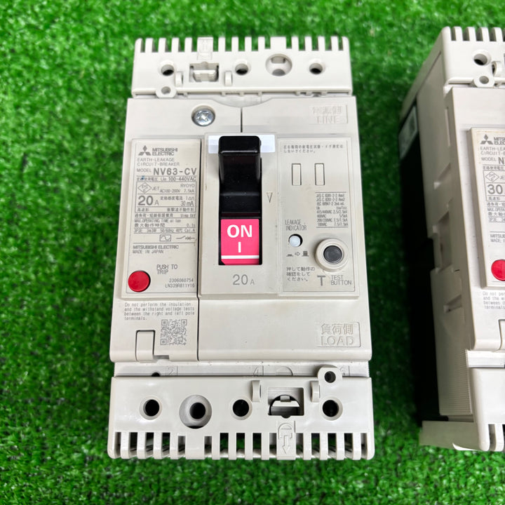 【未使用保管品】三菱電機 漏電遮断器 3P 30A 14V30 NV63-CV4点※一度取付け※【電材館越谷店】