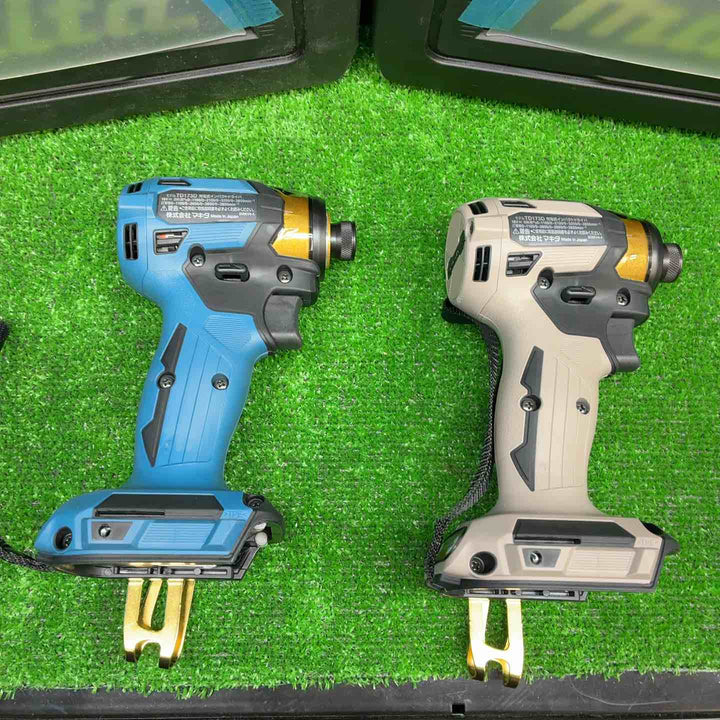 【2台(本体＋ケース)セット】マキタ(makita) コードレスインパクトドライバー TD173DGXPG グレージュ、TD173DGXPB ブルー【藤沢店】