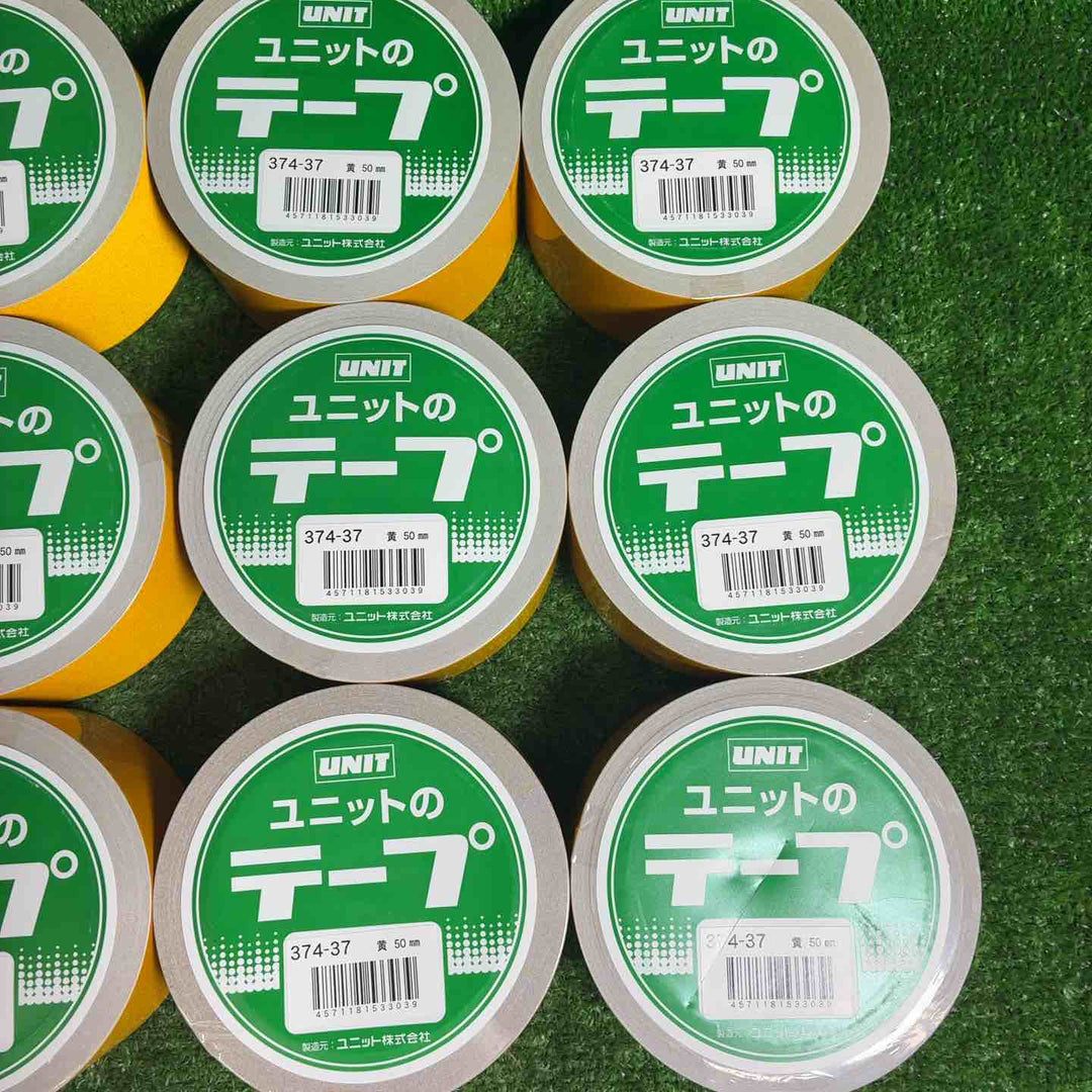 【未使用品】ユニット 反射テープ黄 ポリエステル樹脂フィルム 50mm幅×10m　12巻【藤沢店】