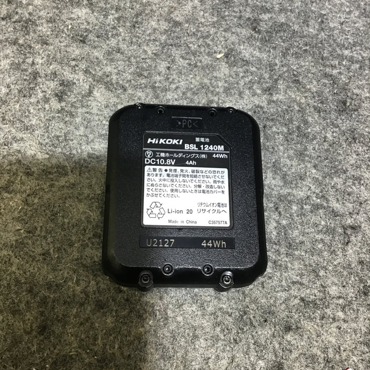 ○HiKOKI(ハイコーキ) 旧日立工機 リチウムイオン電池 10.8V/4.0Ah BSL1240M【桶川店】