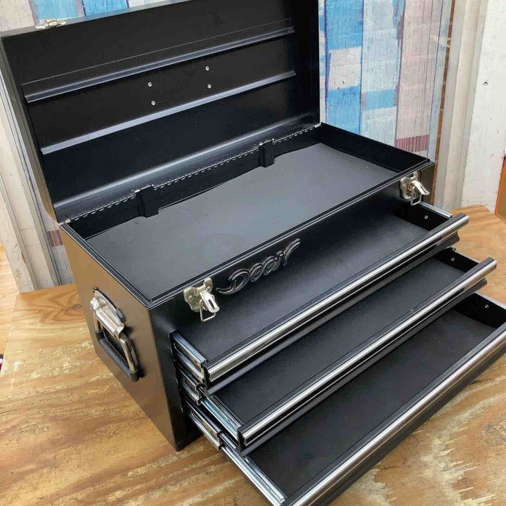 【中古品 / 店頭受取り限定】DEEN 3段チェスト 5段コンパクトキャビネットセット DNX2205ASET-- 黒 ブラック【千葉県柏市】