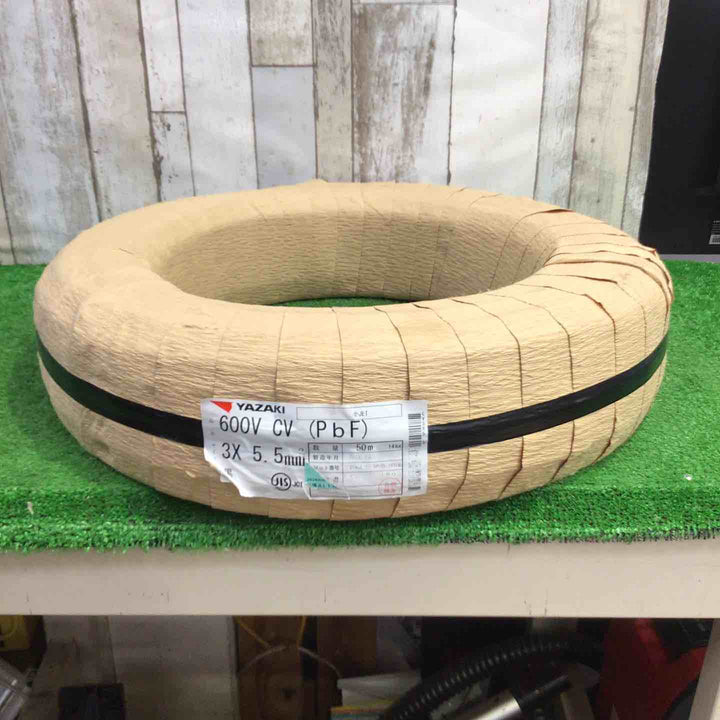 □CVケーブル 3C×5.5sq 50m巻 新品紙巻/製造2年以内【町田店】
