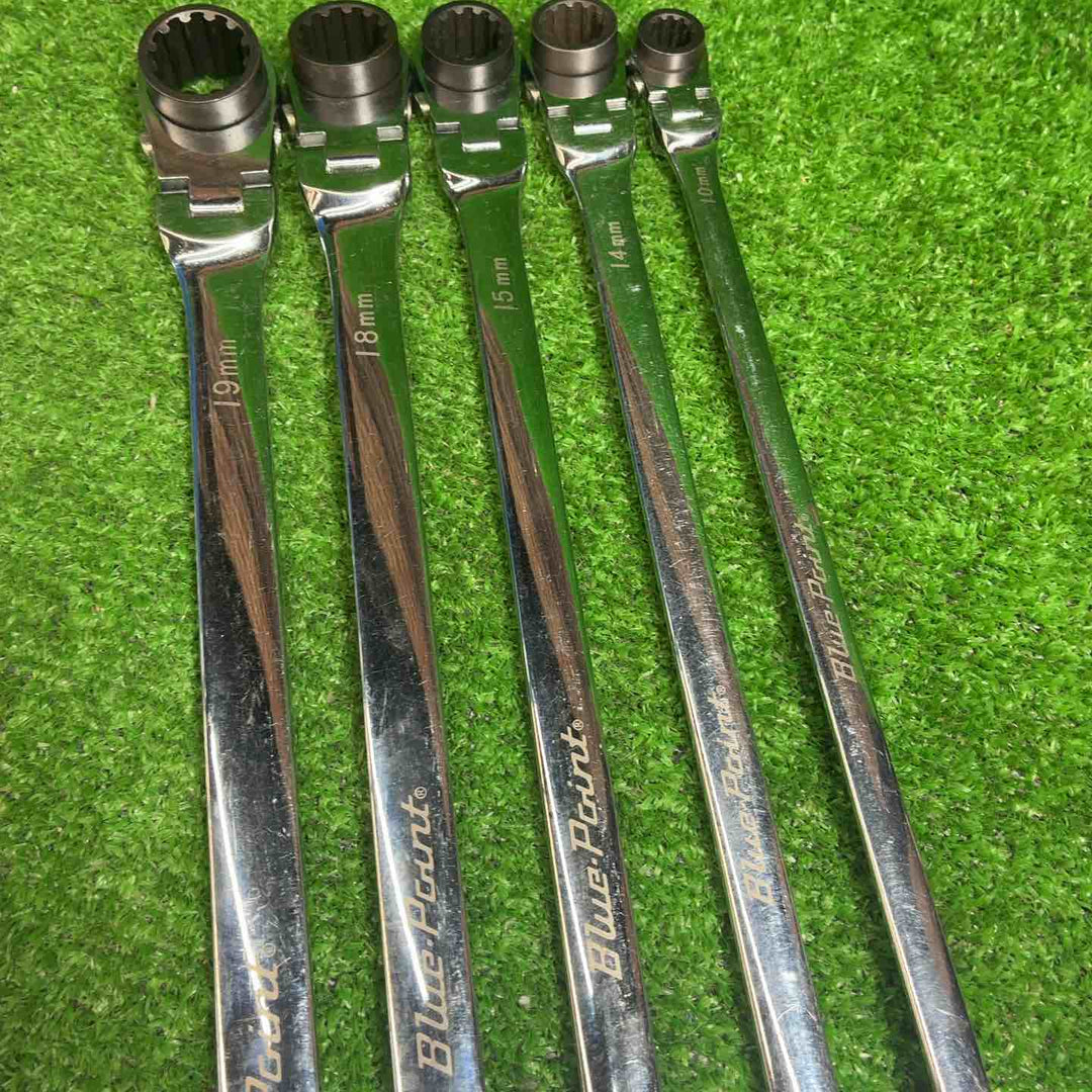 BluePoint ブルーポイント ロングフレックスラチェットレンチ BOERMLD810J、1214、1315、1618，1719５本セット【藤沢店】