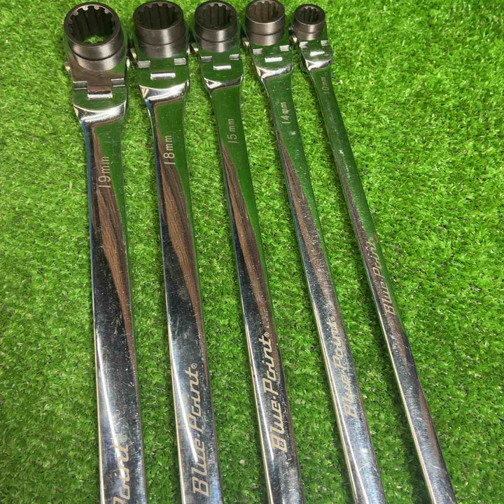 BluePoint ブルーポイント ロングフレックスラチェットレンチ BOERMLD810J、1214、1315、1618，1719５本セット【藤沢店】