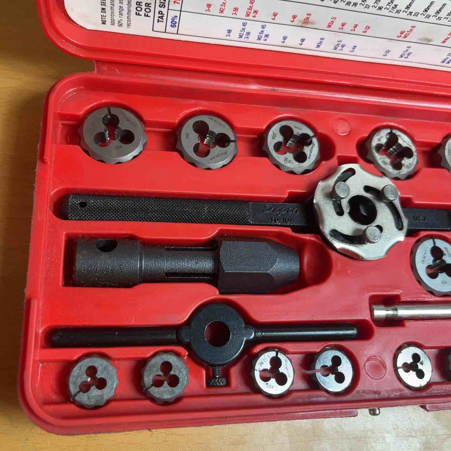 スナップオン タップ&ダイスセット TD2425 タップダイス インチ 新品 スナップオンSnap-on インチサイズ タップダイスセット TD2425