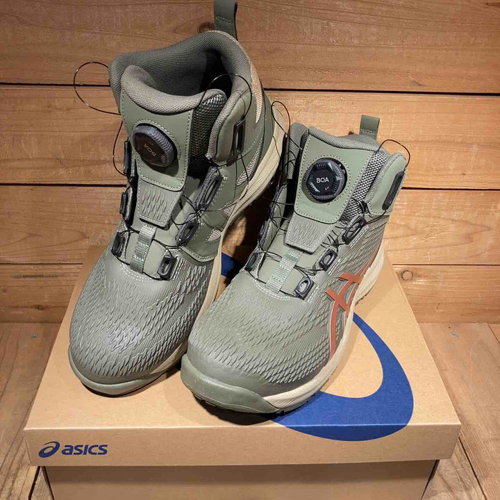 【中古極美品！】◇[アシックス] 安全靴 ウィンジョブ CP122 BOA マントルグリーン/ローズゴールド 26.5cm BOA　1273A117-300【所沢店】