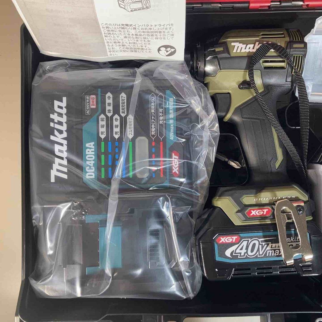 ★マキタ(makita) 40Vmaxコードレスインパクトドライバー TD002GRDXO バッテリー2個付属 純正品【戸田店】