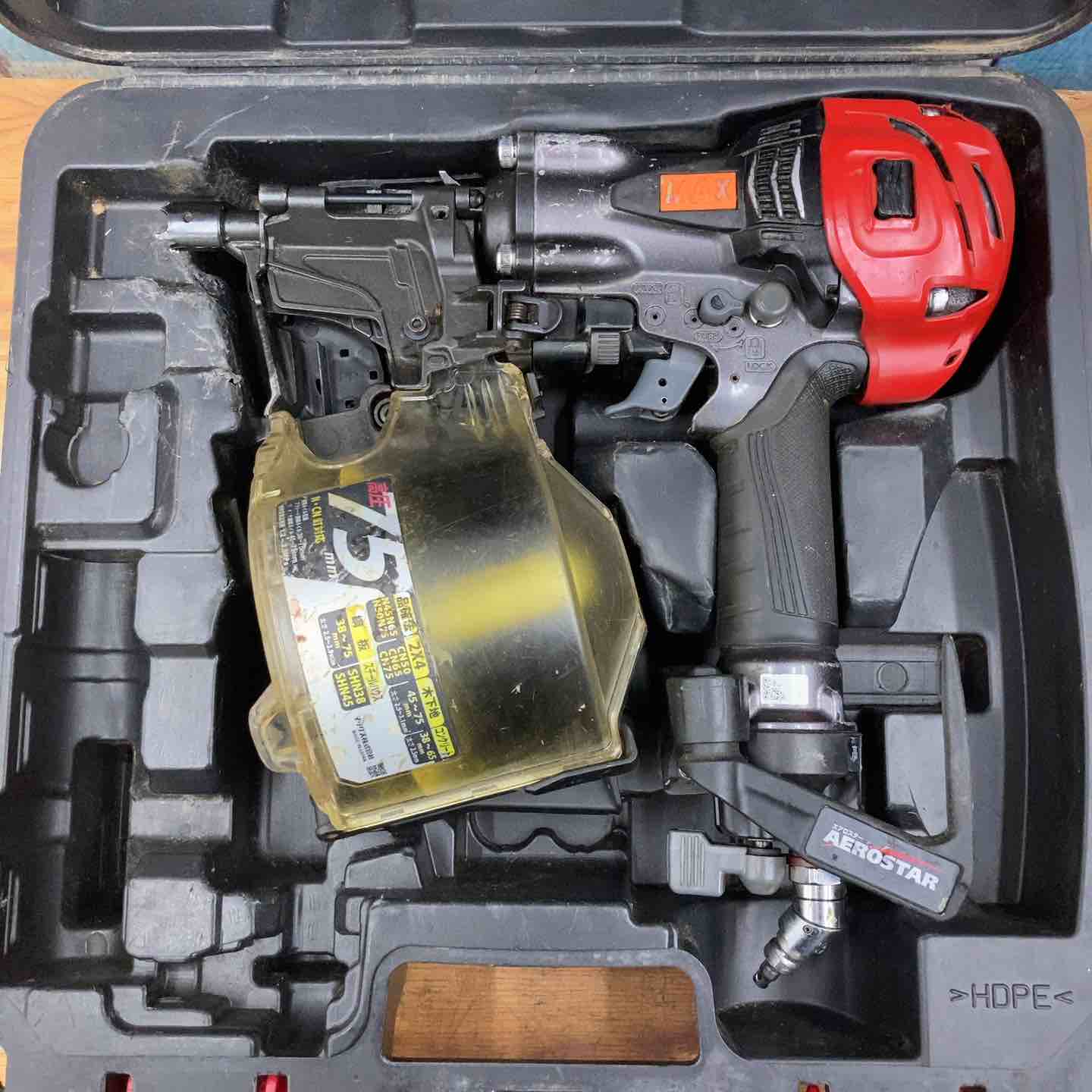 中古品 □ MAX 高圧エア釘打ち機 HN-75N4(D)-G □ C □ IT6KCUMYGL73 中古品】☆マックス(MAX) 高圧 エア釘打ち機 HN-75N4(D)-G【柏店