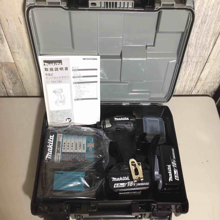【未使用品】マキタmakita コードレス インパクトドライバー TD173DRGXB インパクト フルセット ブラック 黒 純正 充電式 18V 【戸田店】