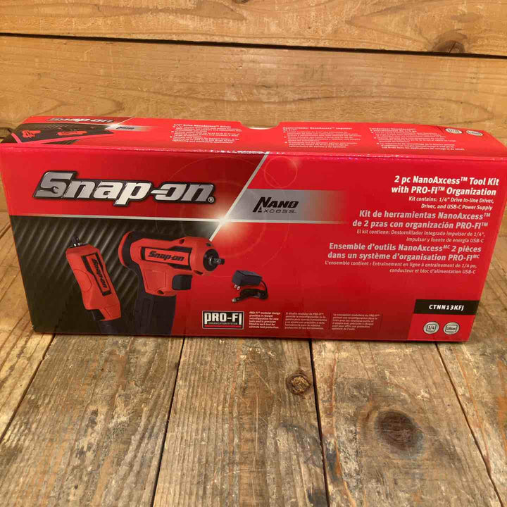 【未使用品】スナップオン1/4 ナノアクセスツールキット (小型充電式ドライバー2種セット)CTNN13KFJ【所沢店】