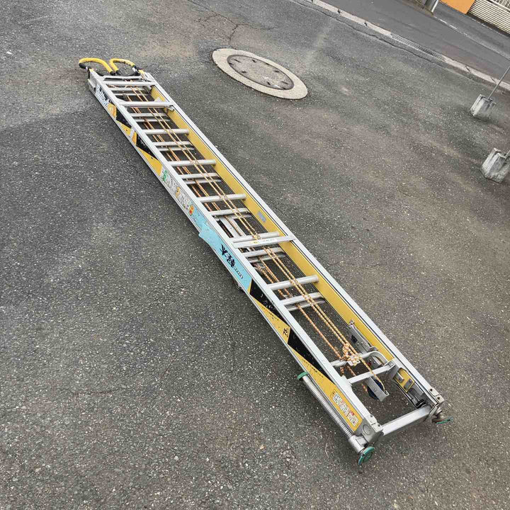 【店頭受取り限定】 ナカオ 2連伸縮はしご 軽太 LT-8.3 【鴻巣店】下から2段目付近に割れアリ ※現状品