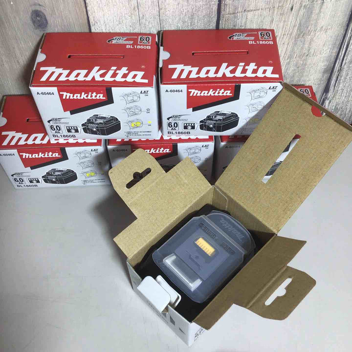 【未使用品】 純正 マキタ makita リチウムイオンバッテリー 18V/6.0Ah BL1860B 6個 バッテリー 純正品 18V 【戸田店】