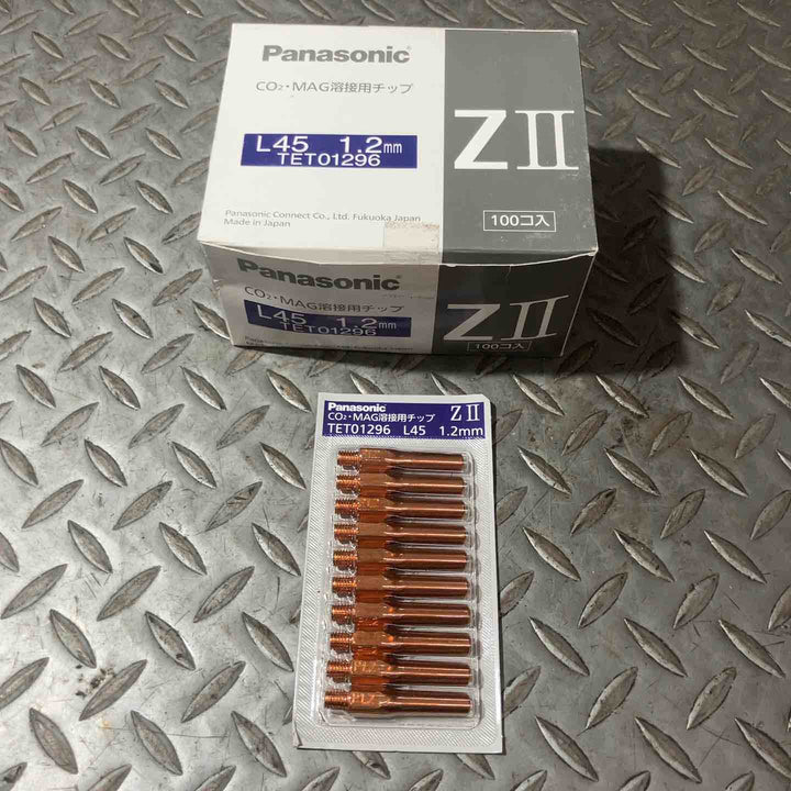 Panasonic パナソニック CO2・MAG溶接用チップ L45 1.2mm TET01296 ZⅡ 100個入り【草加店】
