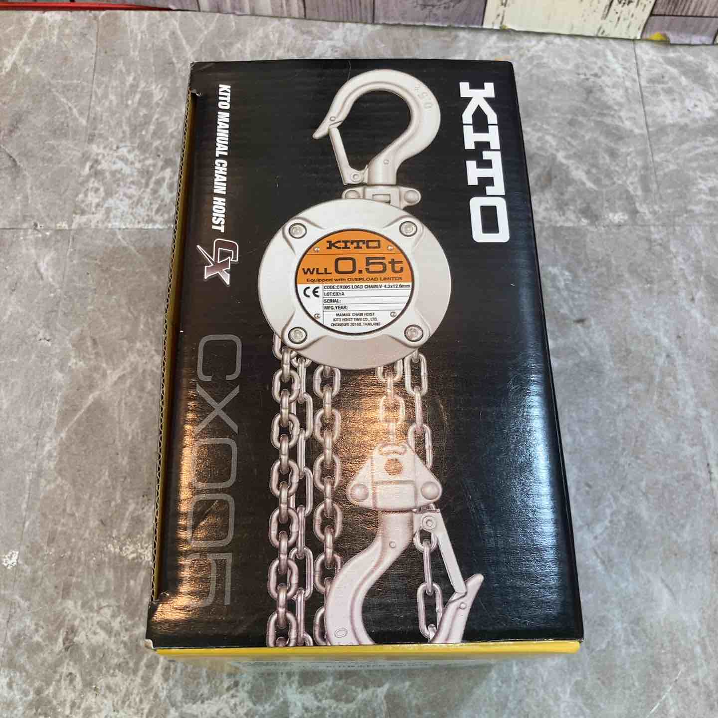 未使用品】KITO キトー チェーンブロック 0.5t CX005 【八潮店