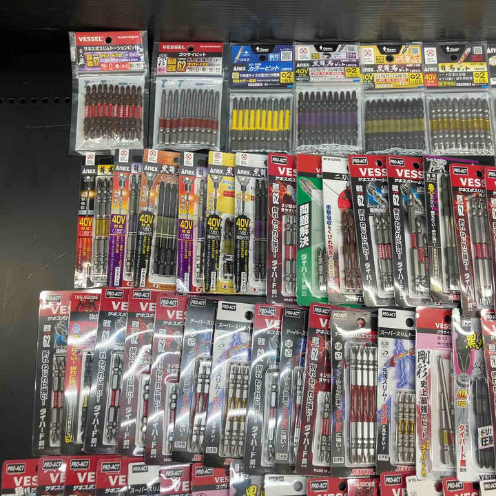 まとめ売り103点 6角ビット10本入り(8個)7本入り(マグネットホルダ付き8点) 5本入り(87個) ANEX 龍靭 VESSEL等【川越店】