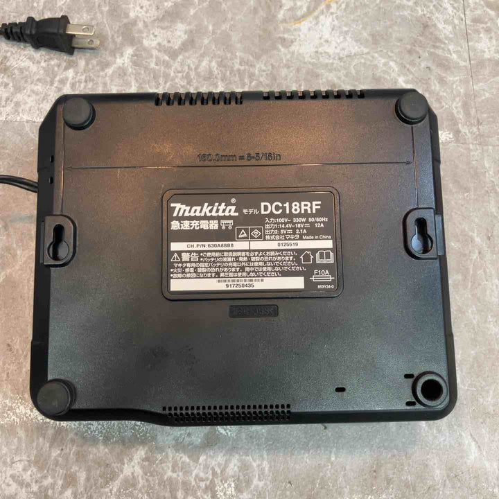【中古品】マキタ 純正 18V 6.0Ah バッテリー BL1860B×2個 (充電1回/3回) + 急速充電器 DC18RF 計3点セット まとめ makita【八潮店】