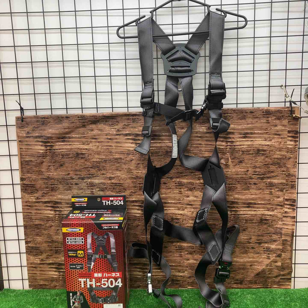 ◇ツヨロン(TSUYORON) 新規格 墜落制止用器具 クロカゲハーネス TH-504-OT-DG-M-BX【狭山】 ◇ツヨロン(TSUYORON) 新規格 墜落制止用器具 クロカゲハーネス TH-504