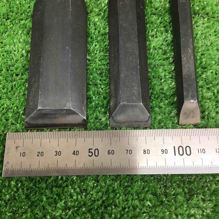 【中古・現状品】 秀幸 銘 鑿 のみ ＊3本組 【鴻巣店】