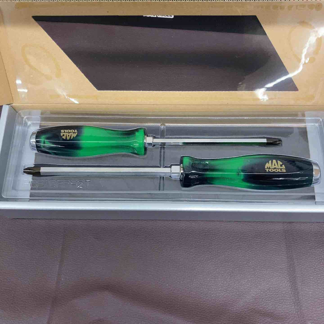 【未使用品(店頭展示品)】 マックツール MAC TOOLS 2024 リミテッド ペンタグリップ 貫通ドライバー2本セット グリーンフレーム 【東大和店】