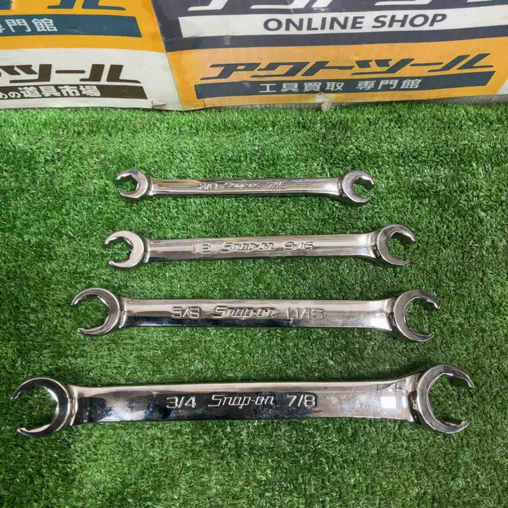 スナップオン(Snap-on) 1/2フレアナットレンチ4点セット RXFS1214B・1618B・2022B・2428B【草加店】