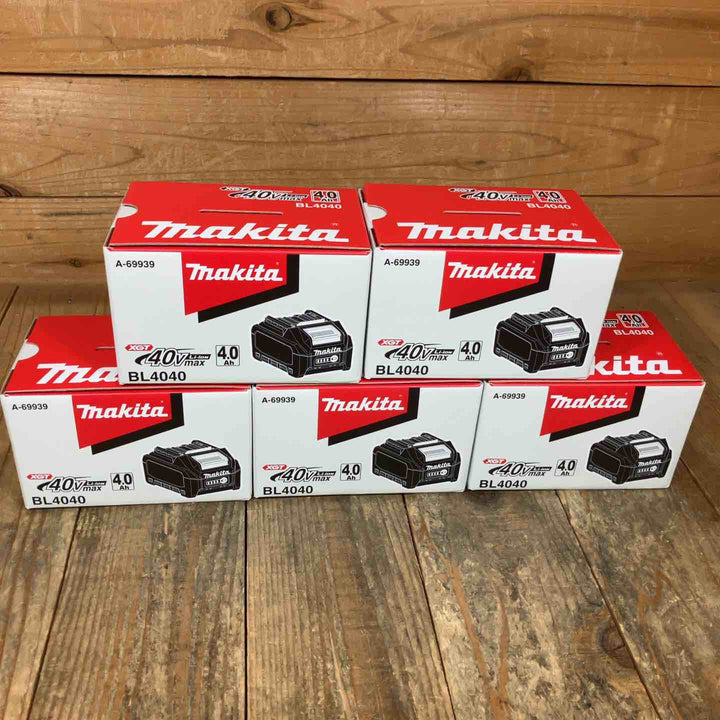 【未使用まとめ売り/特価】マキタ(makita) リチウムイオンバッテリー 40Vmax/4.0Ah BL4040 A-69939 計5点 まとめ【所沢店】