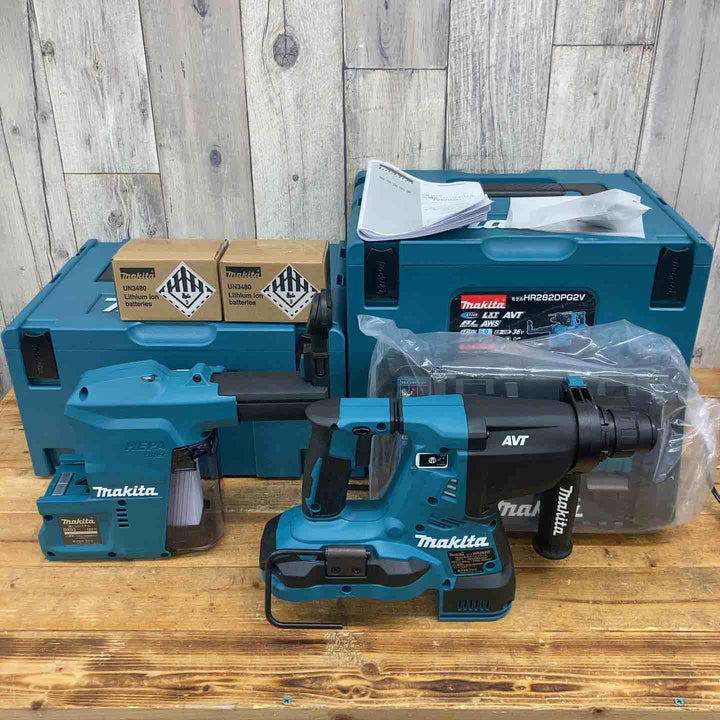 【未使用店頭展示品】 マキタ(makita) コードレスハンマドリル HR282DPG2V 集塵システム付 18V フルセット 【東大和店】