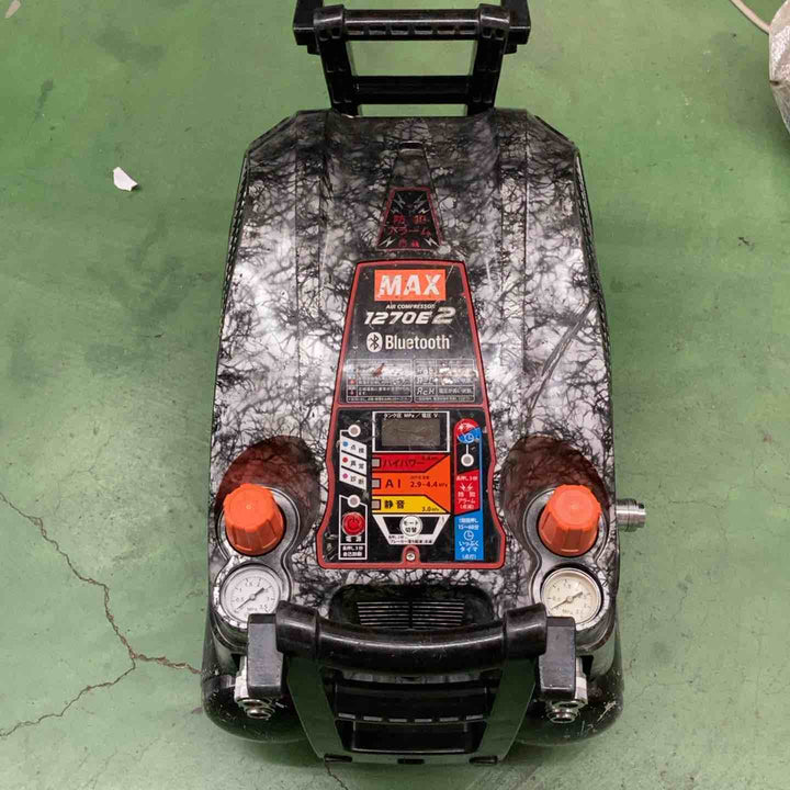 【現状品】 マックス(MAX) 高圧専用エアコンプレッサ AK-HH1270E2 ガイアシルバー【桶川店】