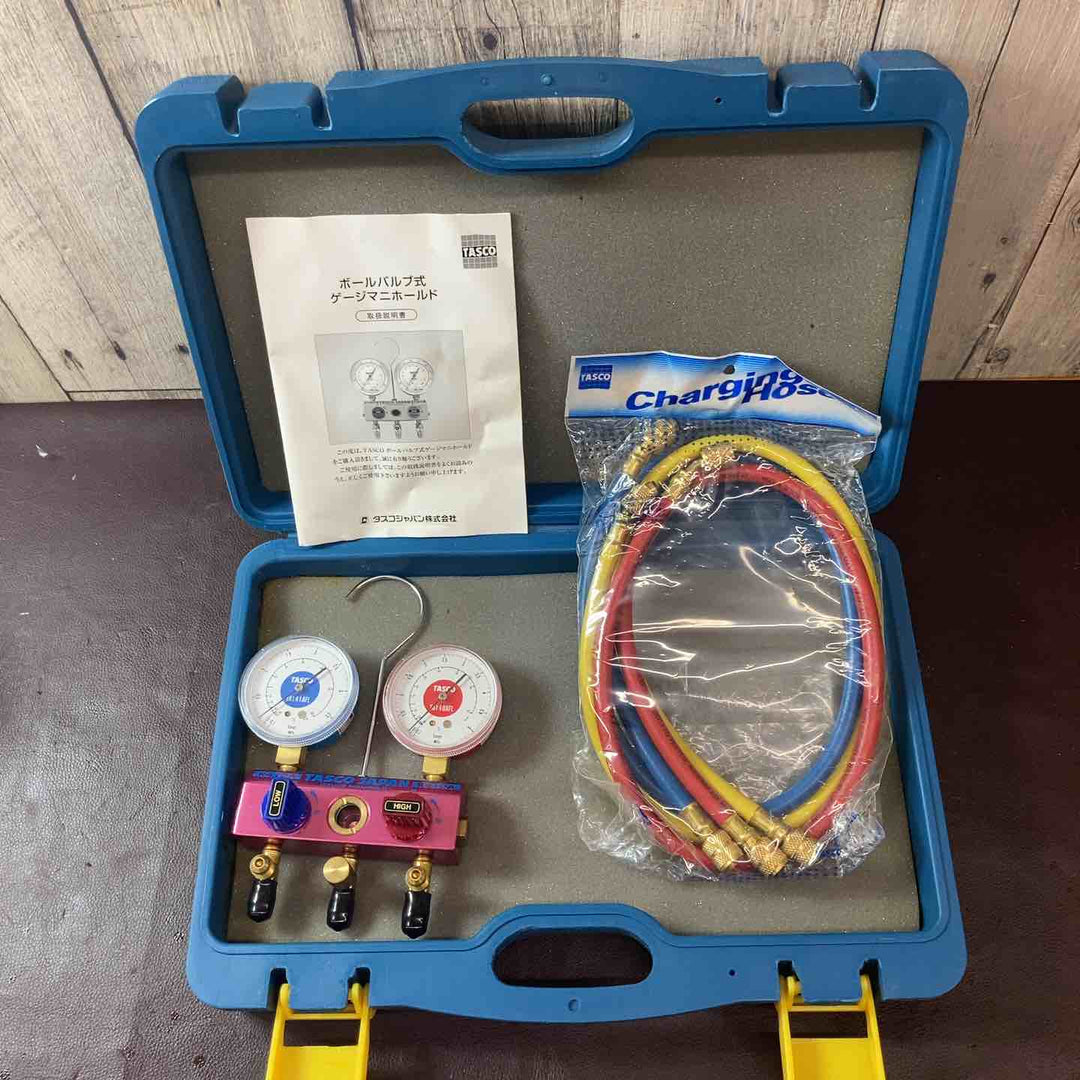 【中古美品】イチネンTASCO TA122Y R410Aボールバルブ式ゲージマニホールド【東大和店】