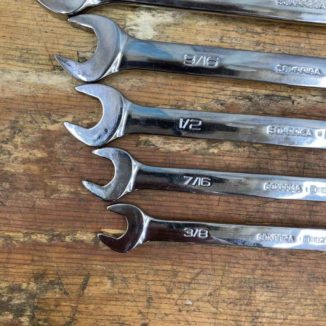 スナップオン(Snap-on) ギザ付ラチェットコンビネーションレンチ 7本セット SOXRR24A 22A 20A 18A16A 14A12A【柏店】