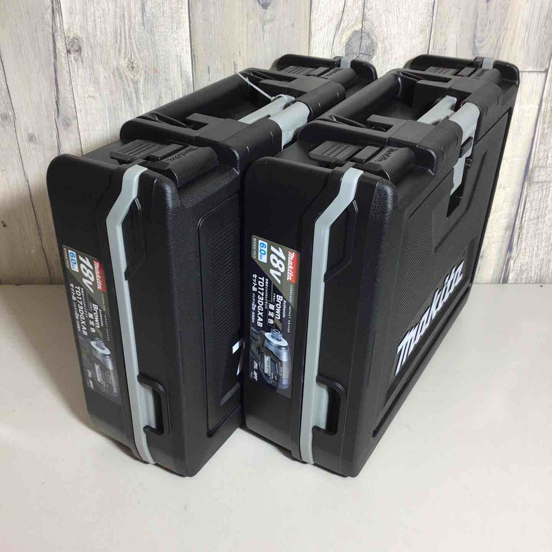 【未使用品】 限定色 マキタ makita コードレス インパクトドライバー TD173DGXAB 2台 フルセット インパクト ブラウン 茶 茶色 純正 純正品  【戸田店】